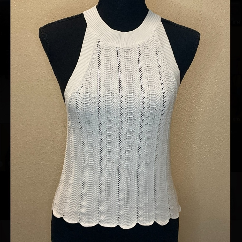 White knit tank top